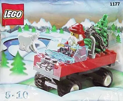 Santa In Truck with Polar Bear
