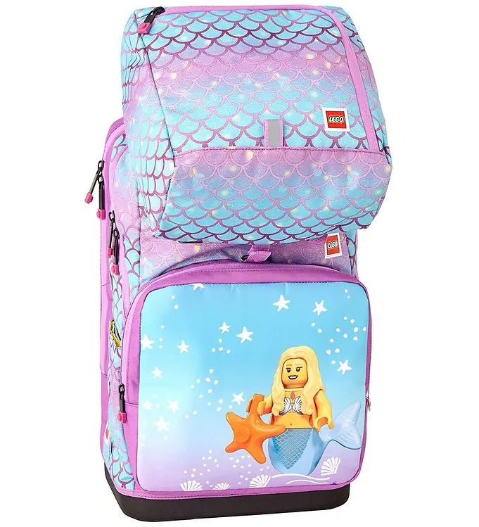 Mermaid Maxi Plus Backpack with Gym Bag with Glitter