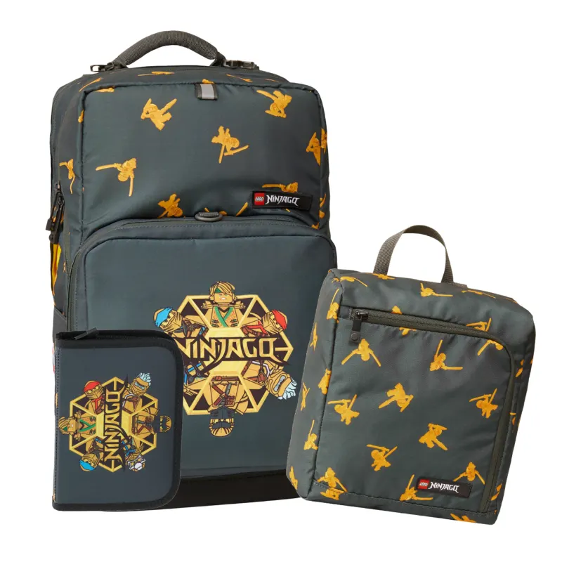 Ninjago Golden Team Backpack with Gym Bag and Pencil Case