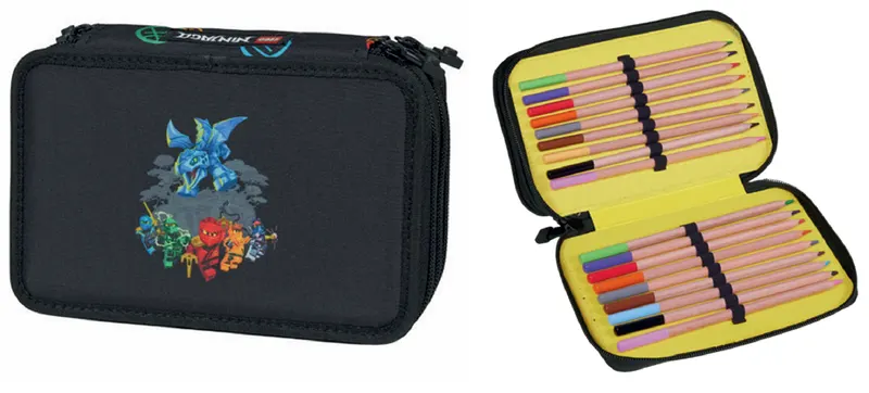 Ninjago Ninja Skills 3-Layered Pencil Case with Pencils
