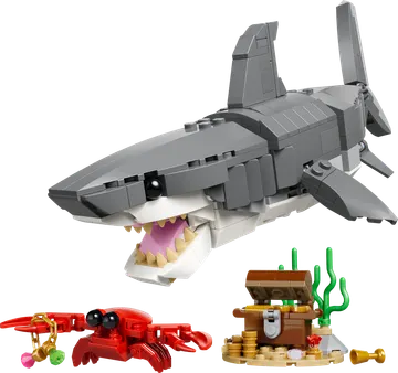 Fierce Shark with a Treasure Chest