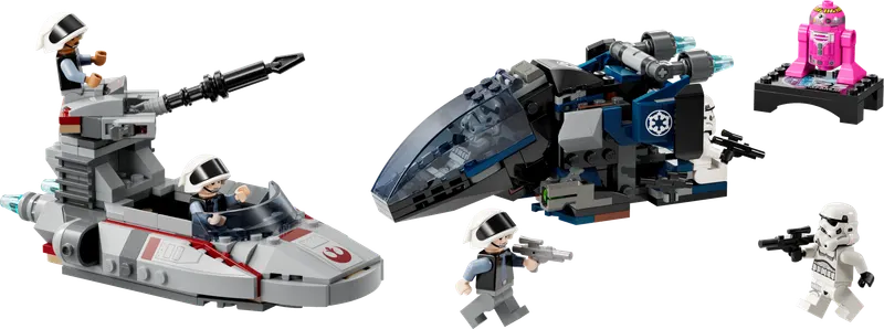 Imperial Dropship vs. Rebel Scout Speeder