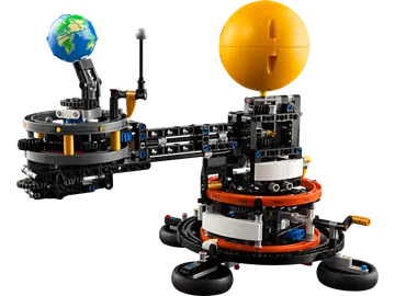 Planet Earth and Moon in Orbit