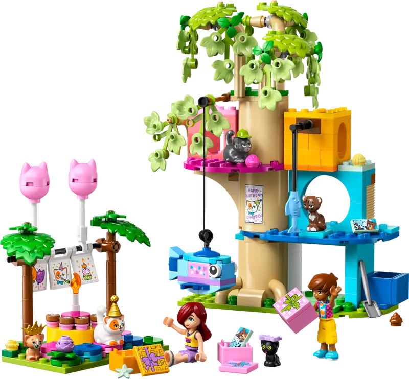 Cat Birthday Party & Tree House