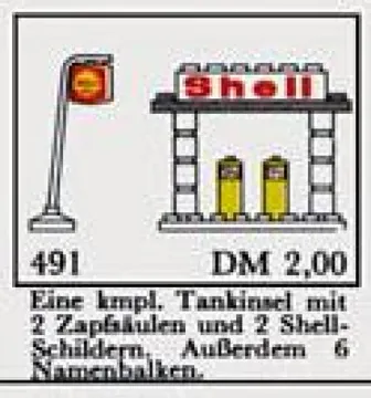 Shell Station Brick and Sign, 6 Named Beams