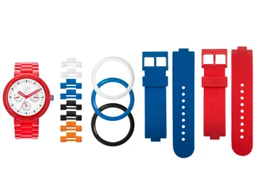 Multi-stud Red Adult Tachymeter Watch