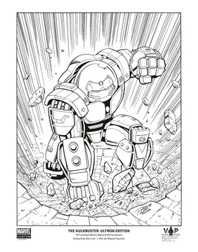 The Hulkbuster: Ultron Edition Black & White Art Print