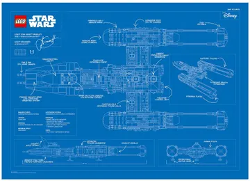UCS Y-Wing Blueprint Poster