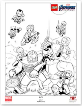 Avengers: Endgame Black & White Art Print (Signed Sketch)