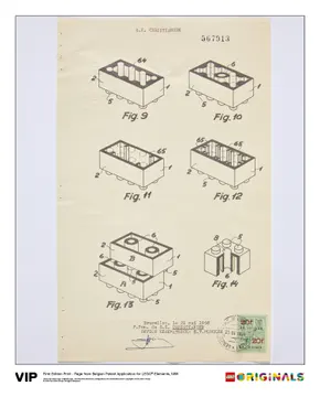 Belgian Patent LEGO Elements 1958