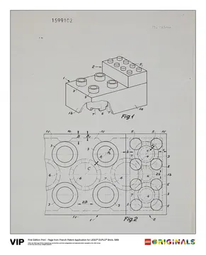 French Patent LEGO DUPLO Brick 1968