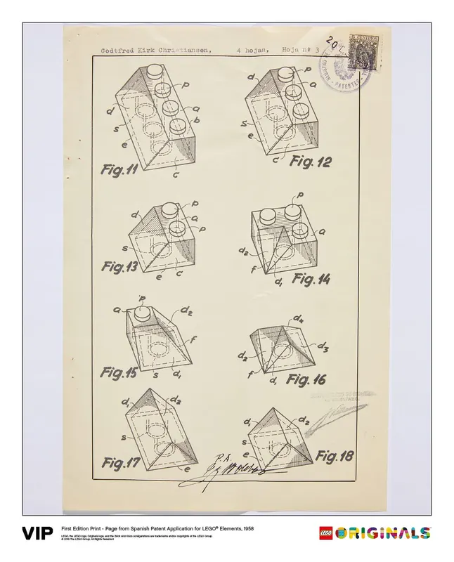 Spanish Patent LEGO Elements 1958