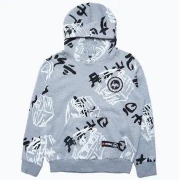 HYPE X LEGO NINJAGO Grey Just Hype Faces Pullover Hoodie