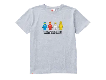 Short-Sleeve Space Traveler Adults T-Shirt – Gray Mélange