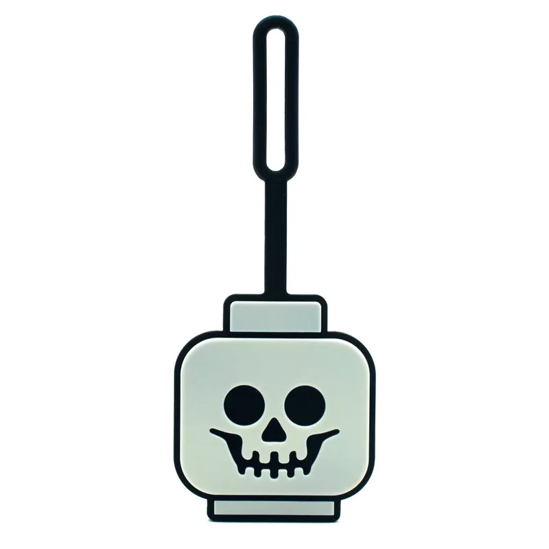 Skeleton Head Glow-in-the-Dark Bag Tag