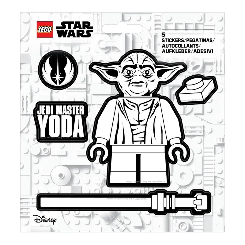 Star Wars Yoda Black and White Stickers