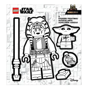 Star Wars The Mandalorian Ahsoka Tano Black and White Stickers