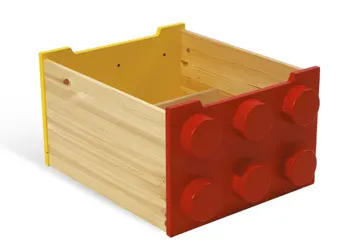 Rolling Storage Box (Red and Yellow)