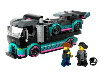 Race Car and Car Carrier Truck