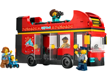 Red Double-Decker Sightseeing Bus