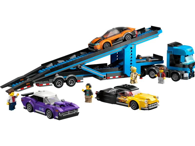 Car Transporter Truck with Sports Cars
