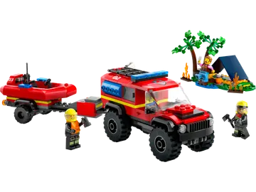 4x4 Fire Engine with Rescue Boat