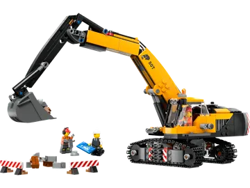 Yellow Construction Excavator