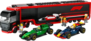 F1 Truck with RB20 & AMR24 F1 Cars