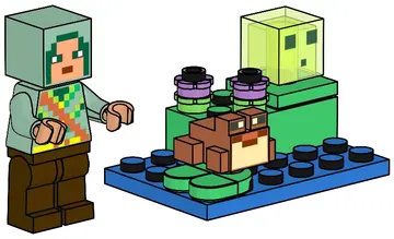 Hero with Frog and Slime