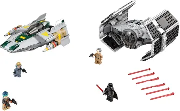 Vader's TIE Advanced vs. A-Wing Starfighter
