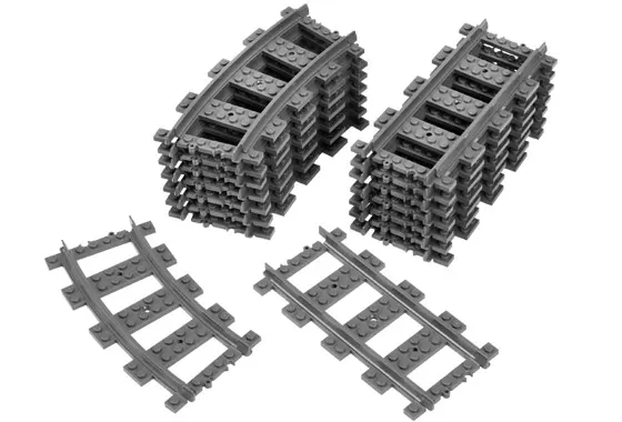 Straight and Curved Rails for RC Trains