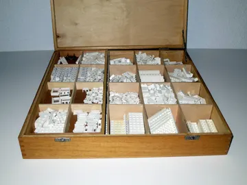 Wooden Storage Box Large (Double Latch) with Contents, with Lattice