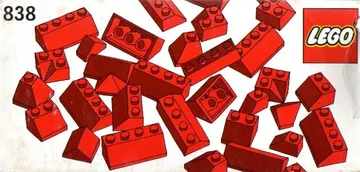 Red Roof Bricks Parts Pack, 45 Degree
