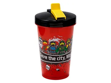 Ninjago Tumbler with Straw (Black Lid)
