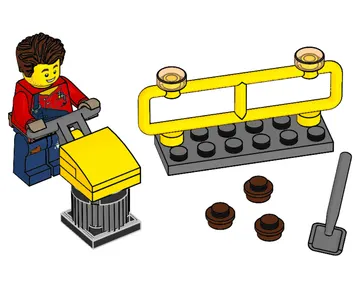 Harl Hubbs with Tamping Rammer