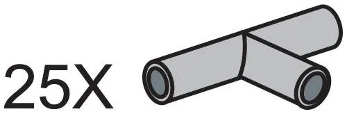 Pneumatic T-Pieces (Pack of 25)