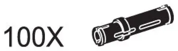 Long Black Connector Pegs (Pack of 100)