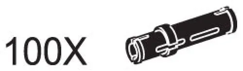 Long Black Connector Pegs (Pack of 100)