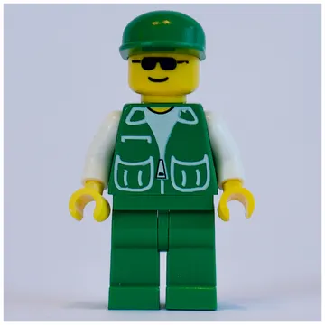 Man, Green Jacket, Green Legs, Green Cap, Sunglasses