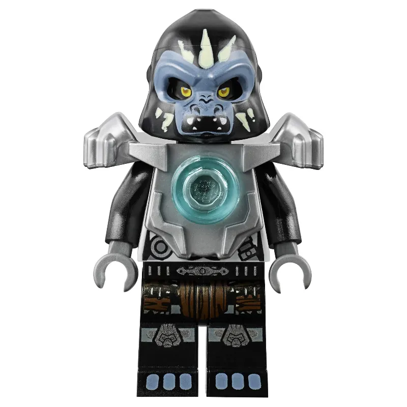 Gorzan with Flat Silver Shoulder Armor