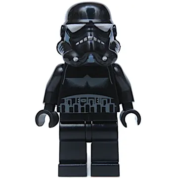 Imperial Shadow Trooper, Short Line on Back, Black, Plain Legs