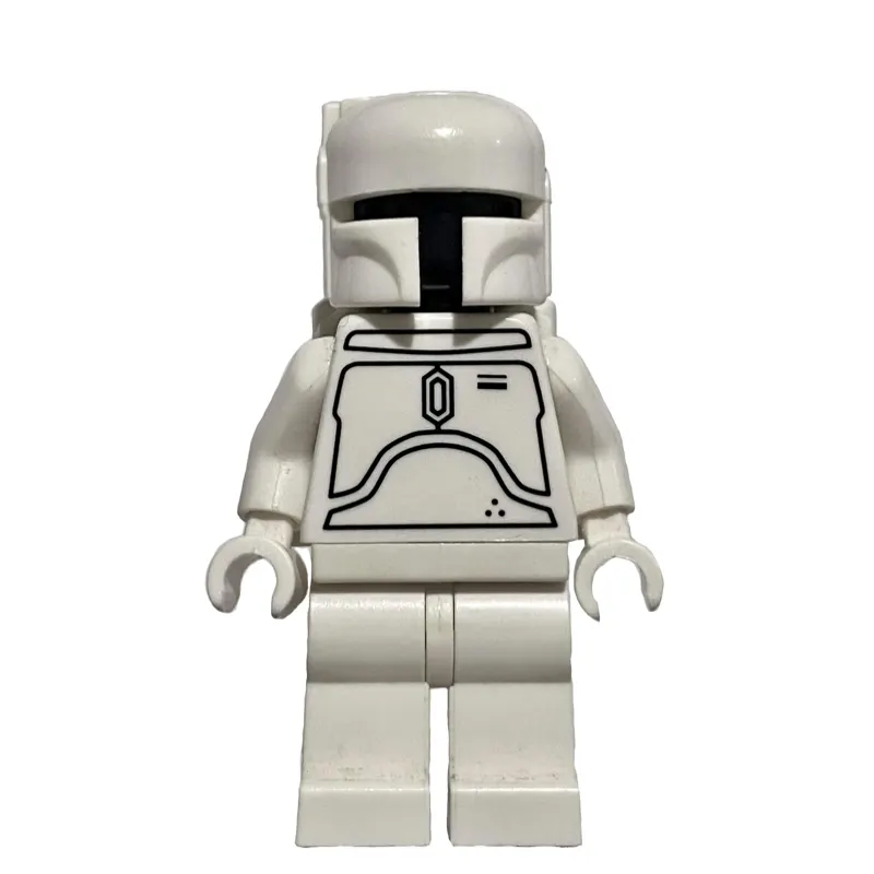 Boba Fett, White Armor, Plain Black Head