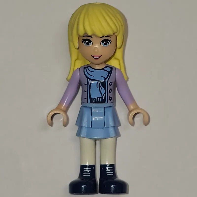 Stephanie - Lavender Jacket, Scarf, Light Aqua Skirt