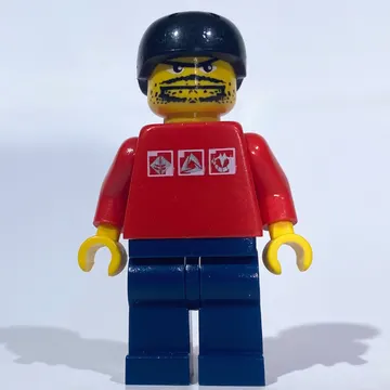 Skateboarder, Red, Black Helmet