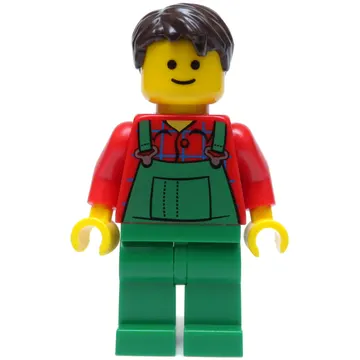 Farmer in Green Overalls
