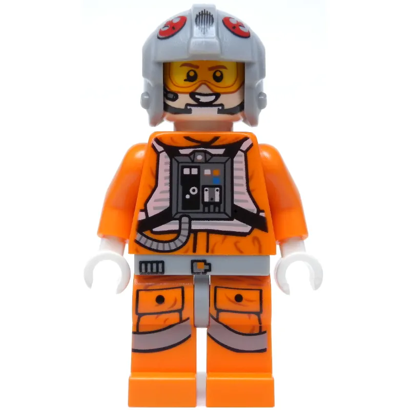 Rebel Pilot Snowspeeder, Orange Flight Suit, Light Bluish Gray Helmet