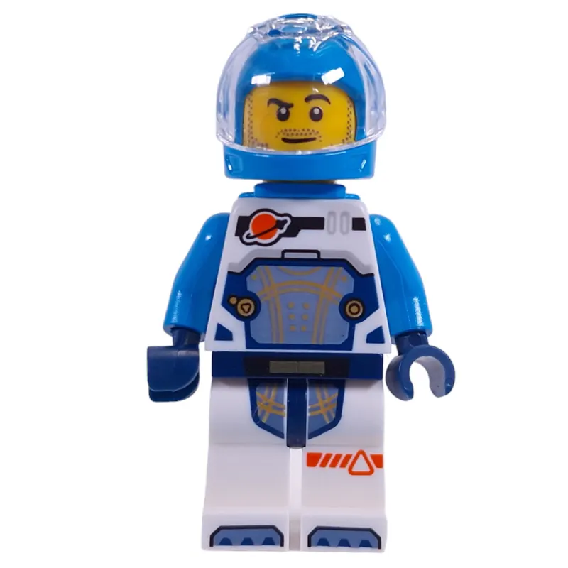 Astronaut, White and Dark Azure Spacesuit, Dark Azure Backpack and Helmet, Stubble Beard
