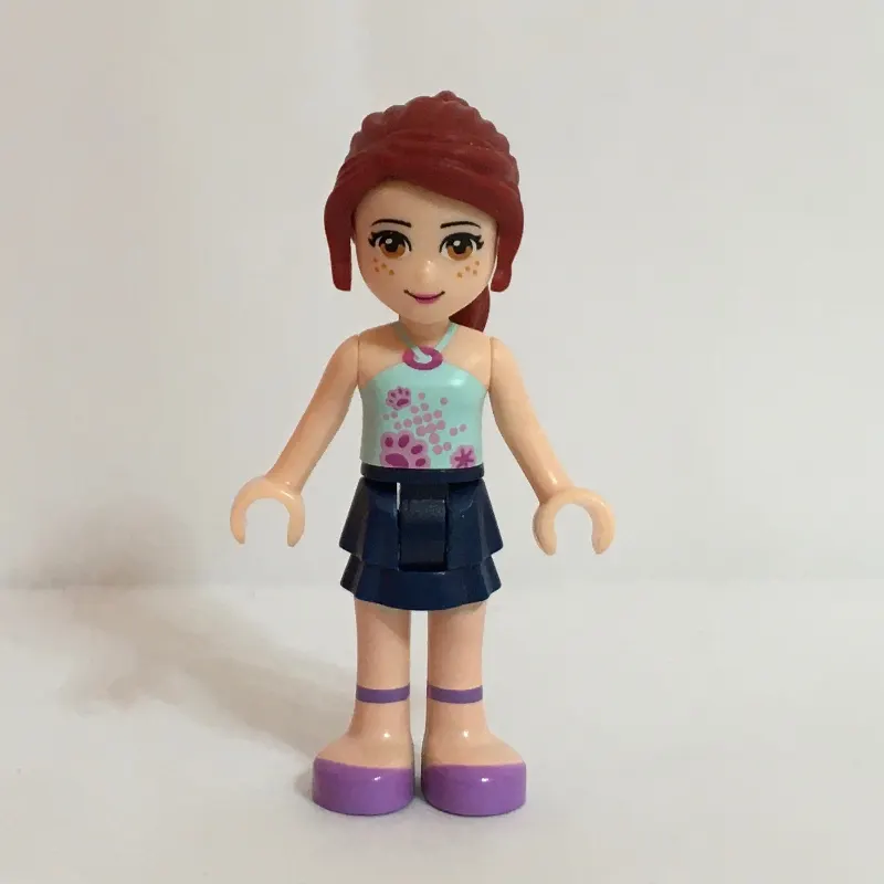 Mia - Light Aqua Top, Dark Blue Skirt