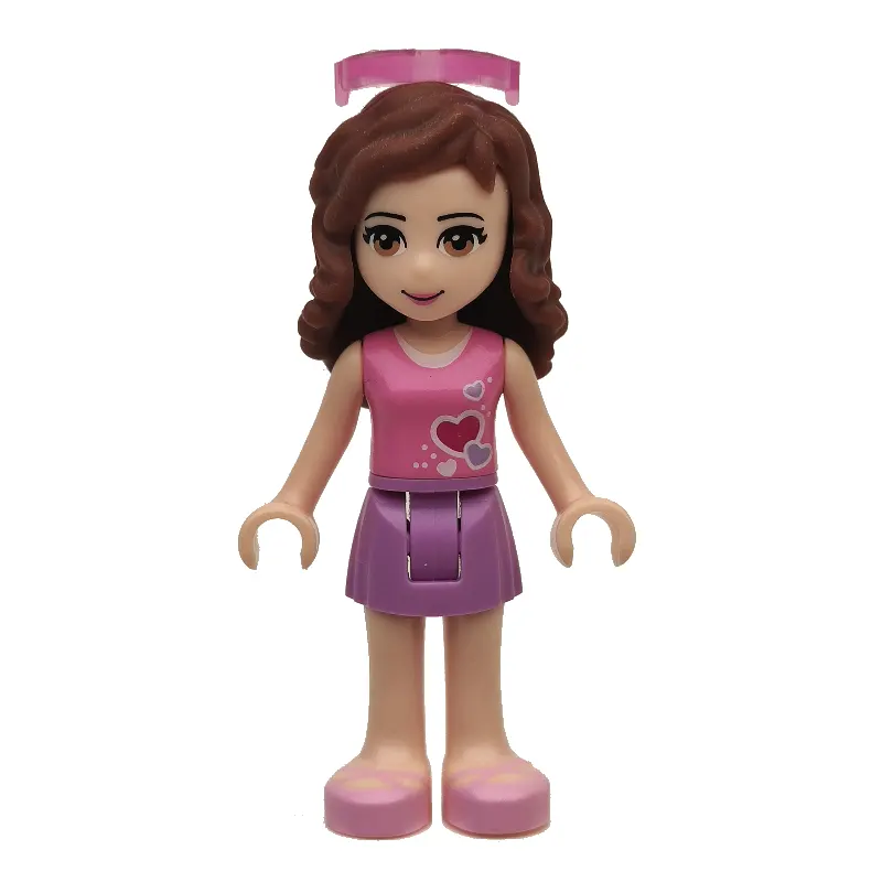 Olivia - Dark Pink Top, Medium Lavender Skirt, Safety Goggles