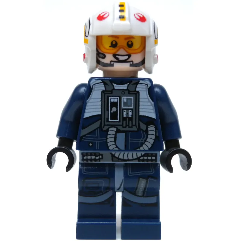 Rebel Pilot Y-wing, Dark Blue Flight Suit, Red Rebel Insignia on Helmet